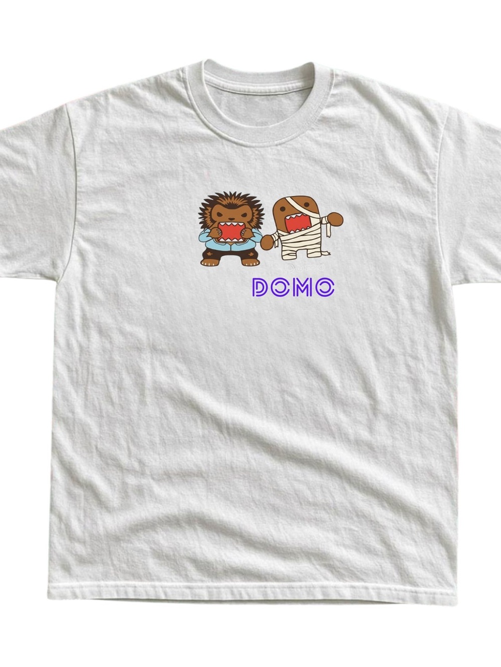 Gildan White Graphic Tee - Cute Character Print